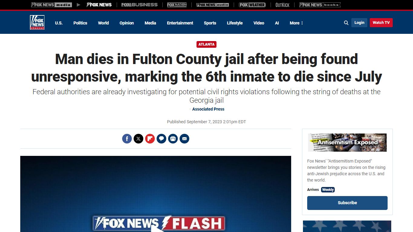 Man dies in Fulton County jail after being found unresponsive, marking ...